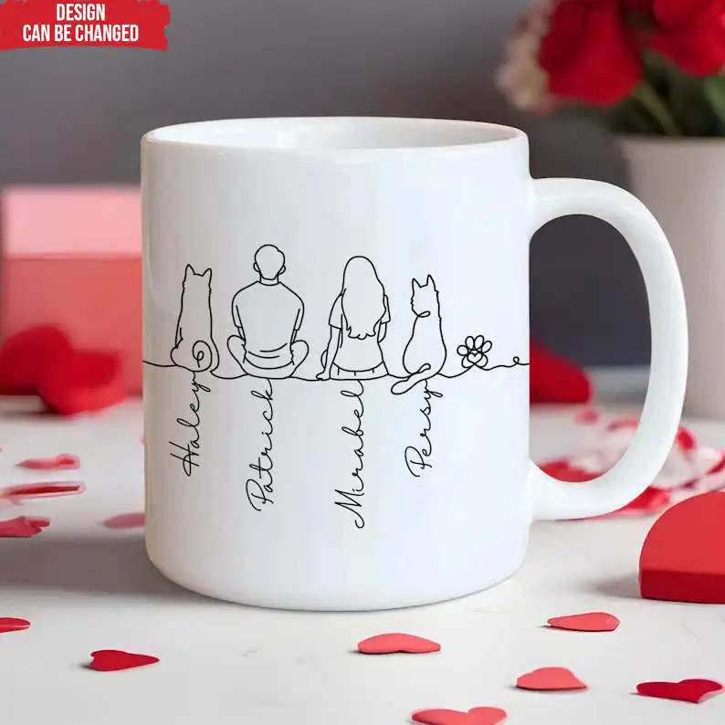 Custom Pet Paw Mug Personalized Animal Lover Coffee Tea Gift