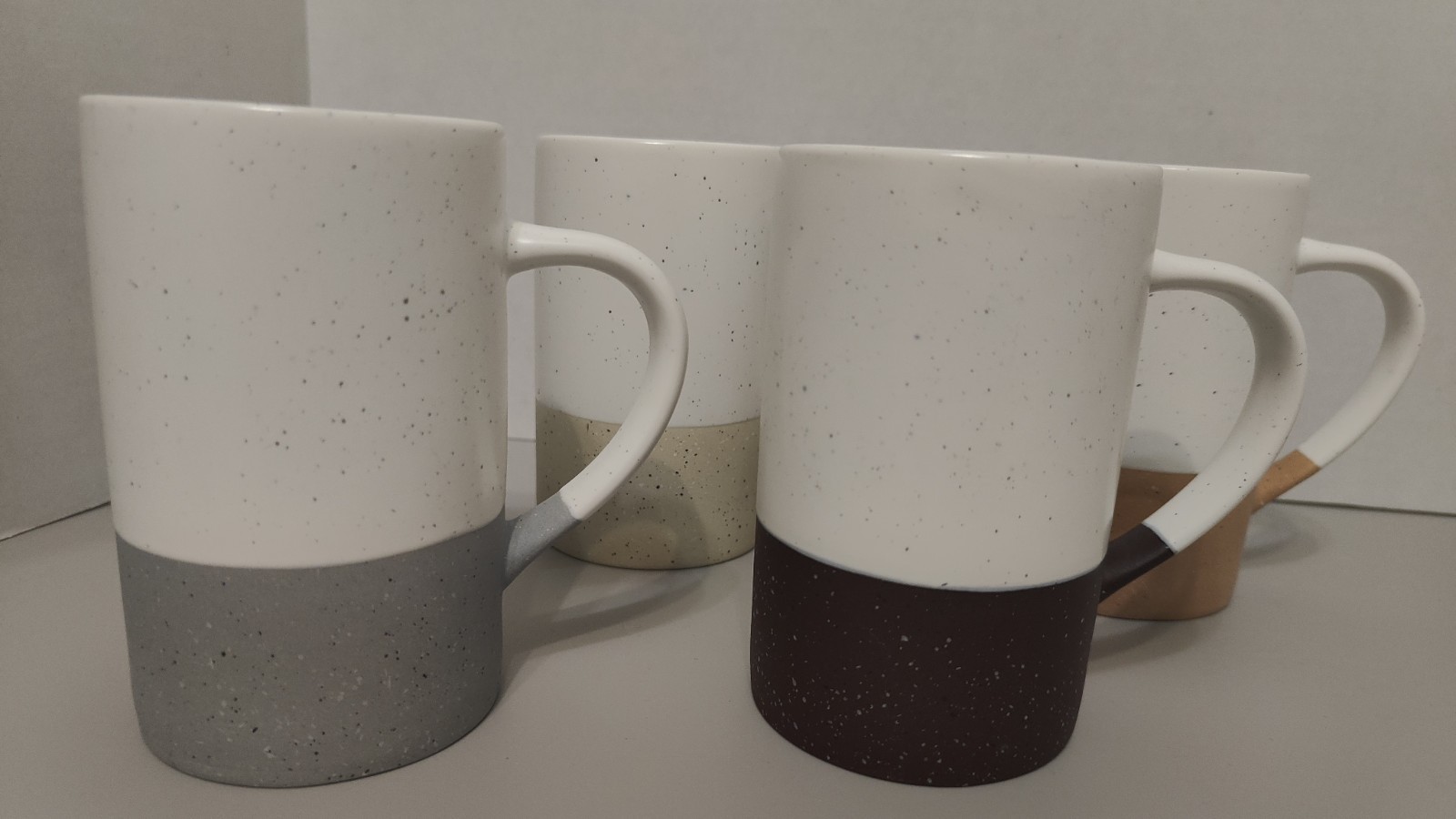 Mora Ceramics 12oz Coffee Mug Set of 4 – Ceramic Tea Cups with Handle