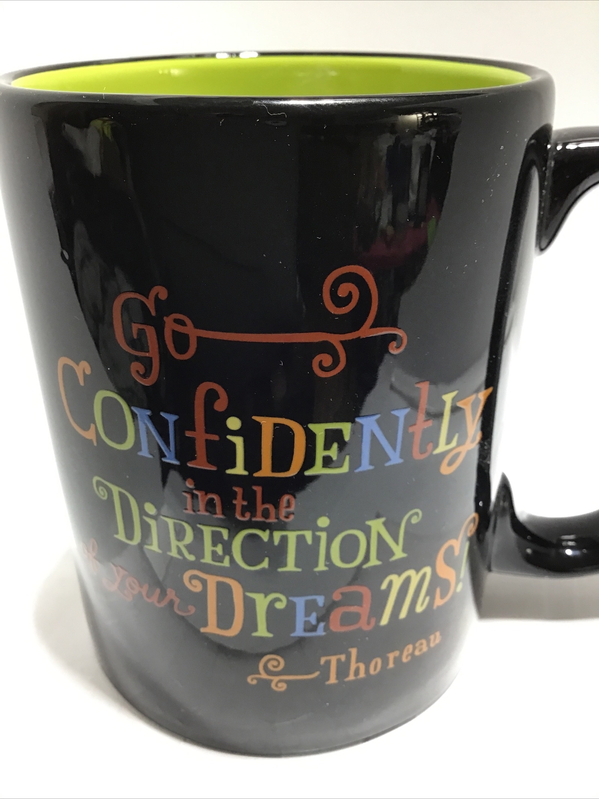 GO FOR YOUR DREAMS COFFEE MUG. GO CONFIDENTLY MUG. Art Deco Mug. B257