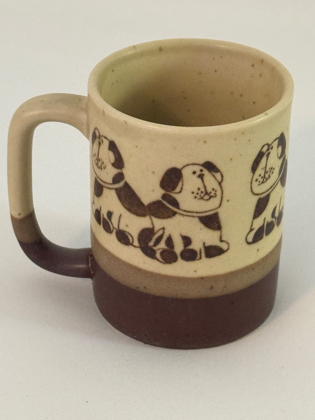 Vintage Otagiri Japan Stoneware Mug Puppy Dogs Cute Pottery Coffee Tea Mug Cup