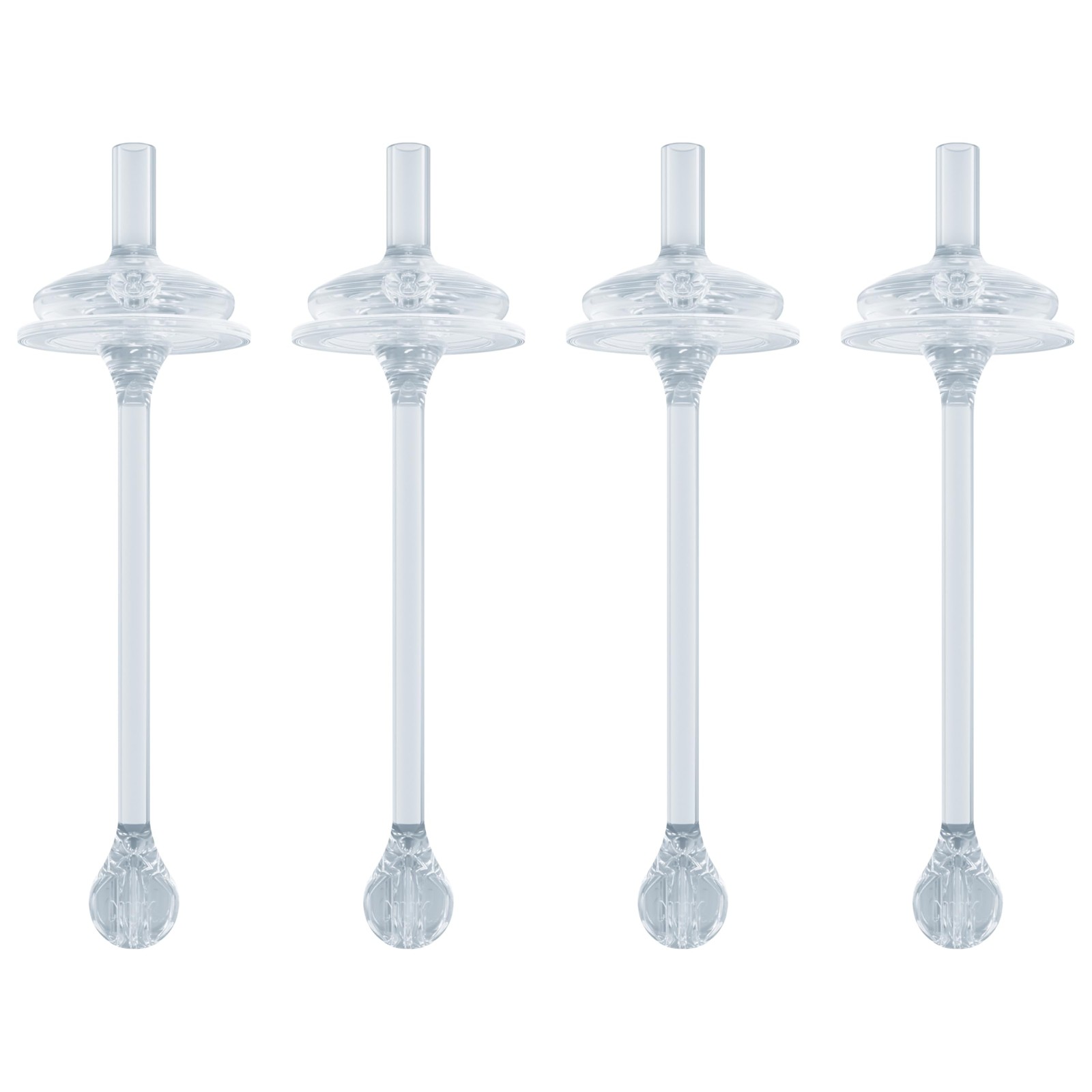 NUK Learner Cup Soft Silicone Replacement Straws, 4-Pack, 4 Pack, Clear