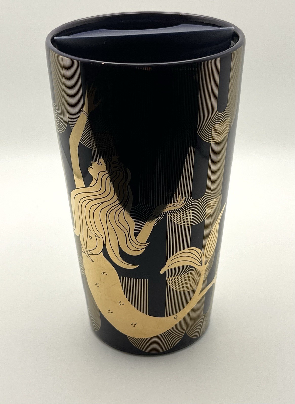 Starbucks Holiday 2020 Art Deco Siren or Mermaid Ceramic Travel Mug w/ Lid 12 oz