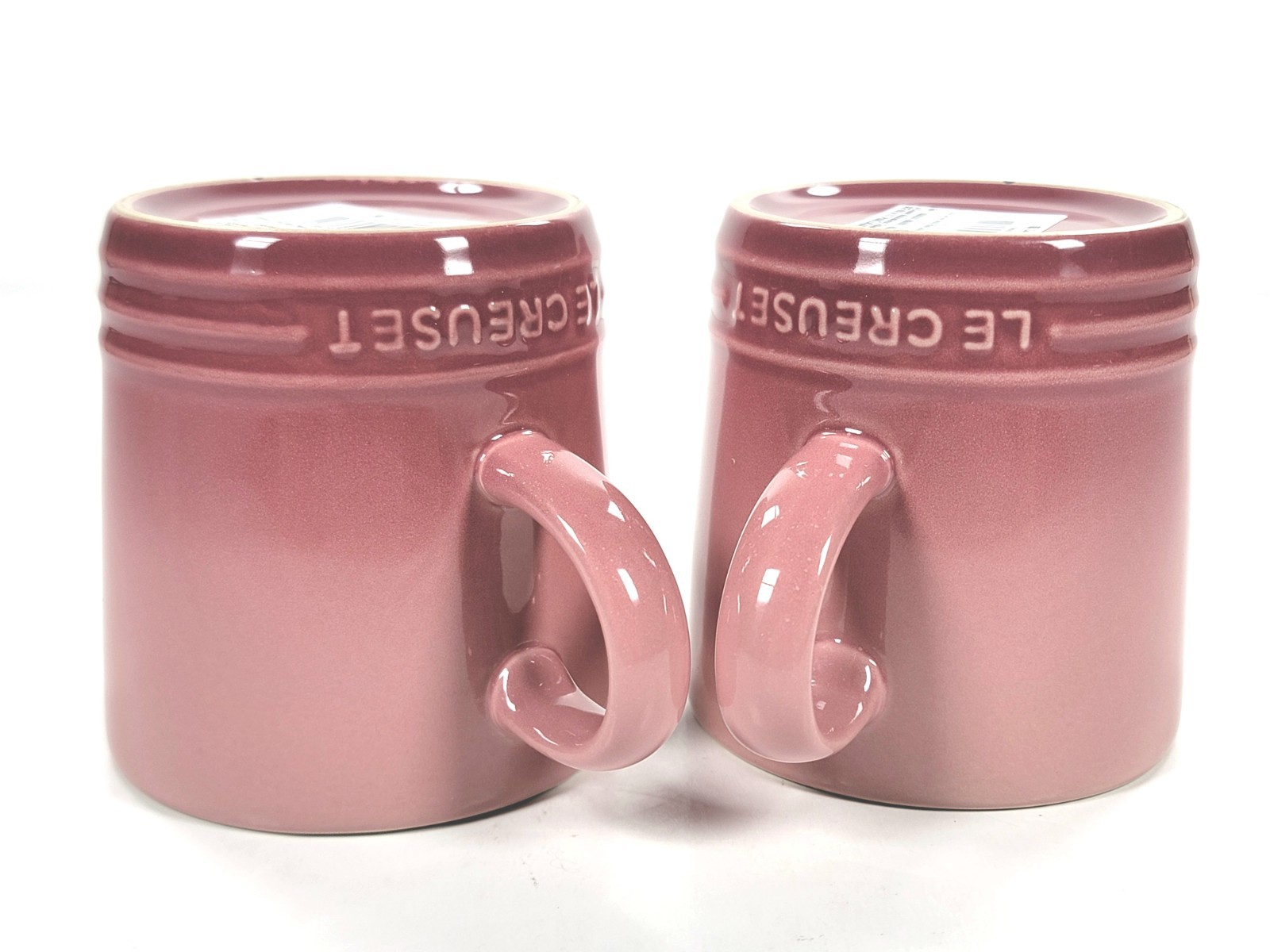 Le Creuset Stoneware London Coffee Mugs 300ml / 10oz ~ ROSE QUARTZ ~ Set of 2