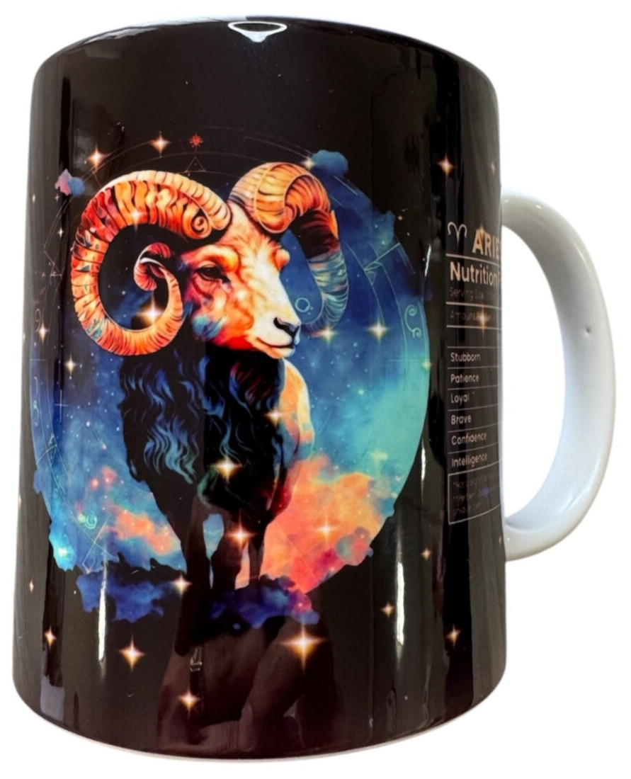 Zodiac Nutrition Facts Wrap 11oz Coffee Mug, Great for Gift.