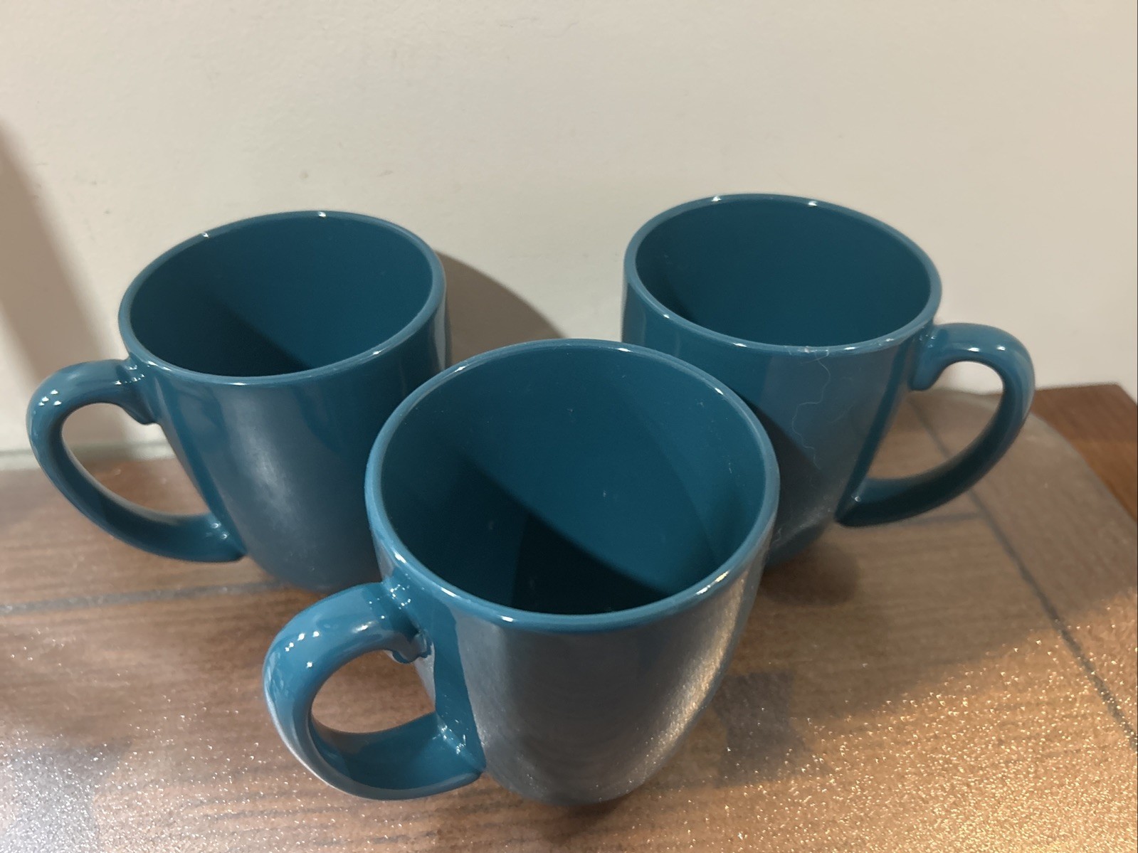 Corelle Coordinates Lot of 3 MUGS Strokes of Color Turquoise Aqua Tiles