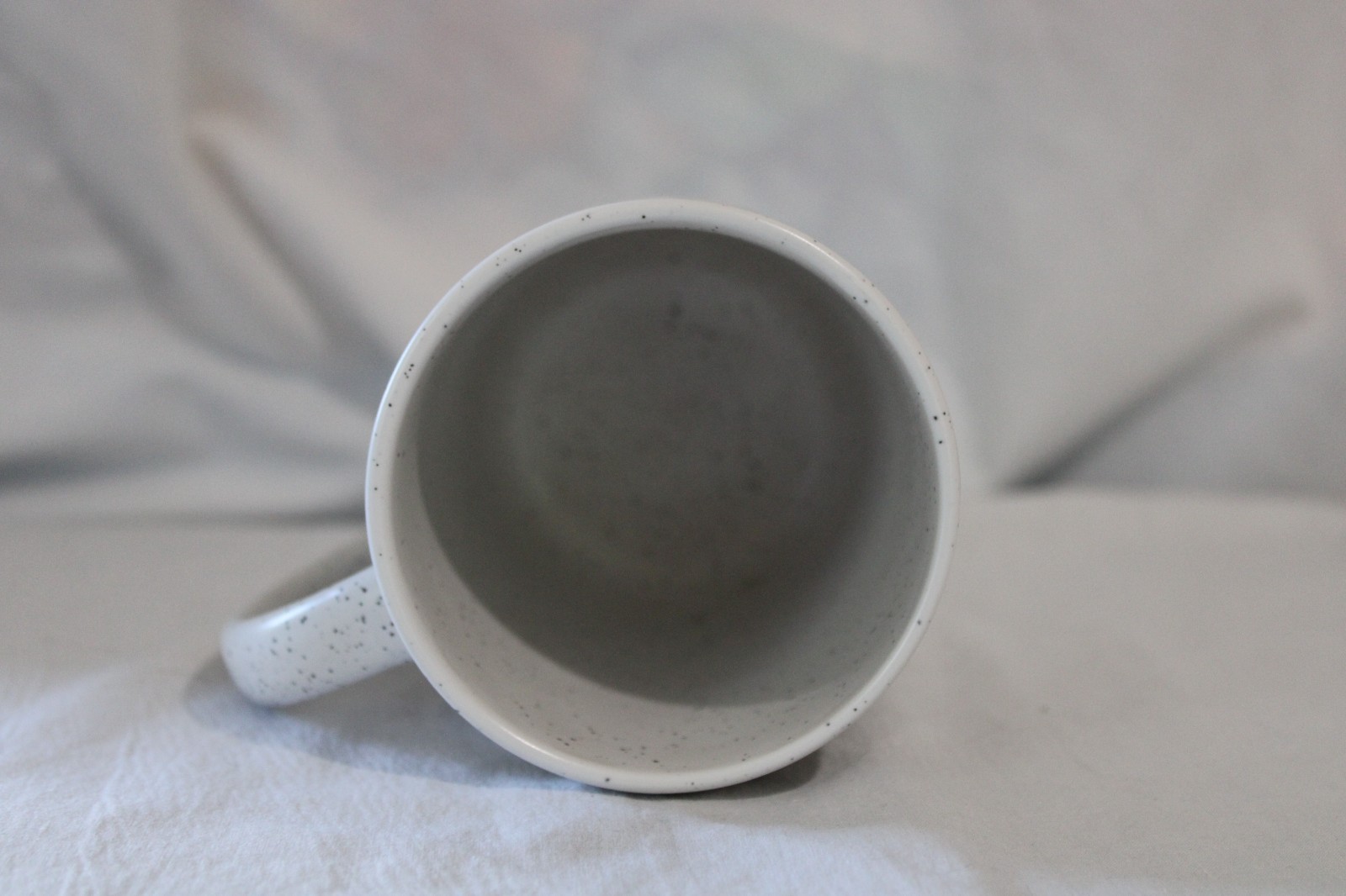 Stoneware Cat 16 oz. Mug, Speckled Black & White, Winifred & Lily