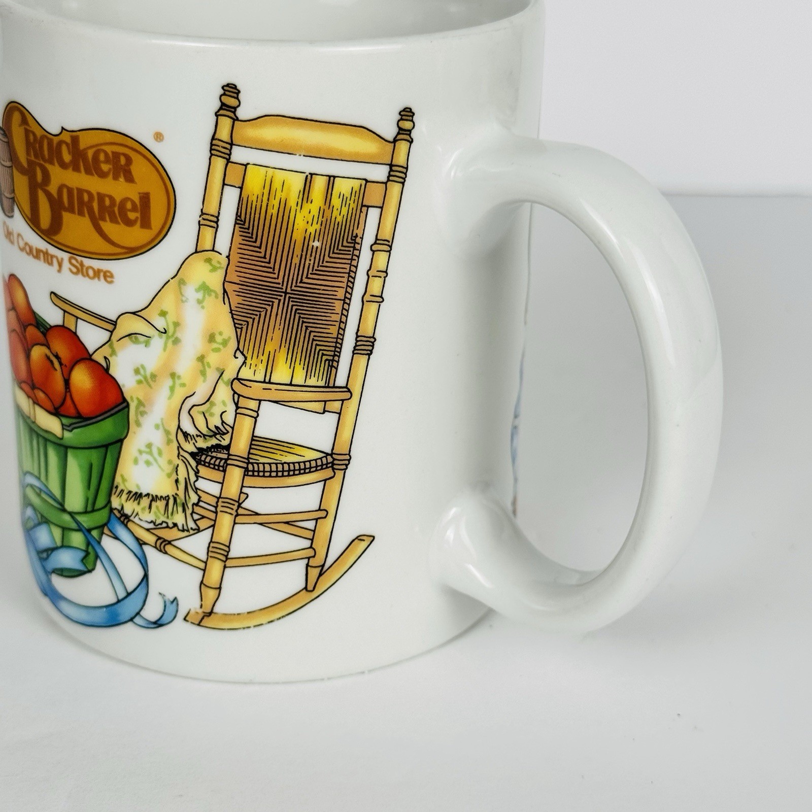 Vintage Cracker Barrel Old Country Store 12 oz Coffee Mug 1990s Traditional Logo