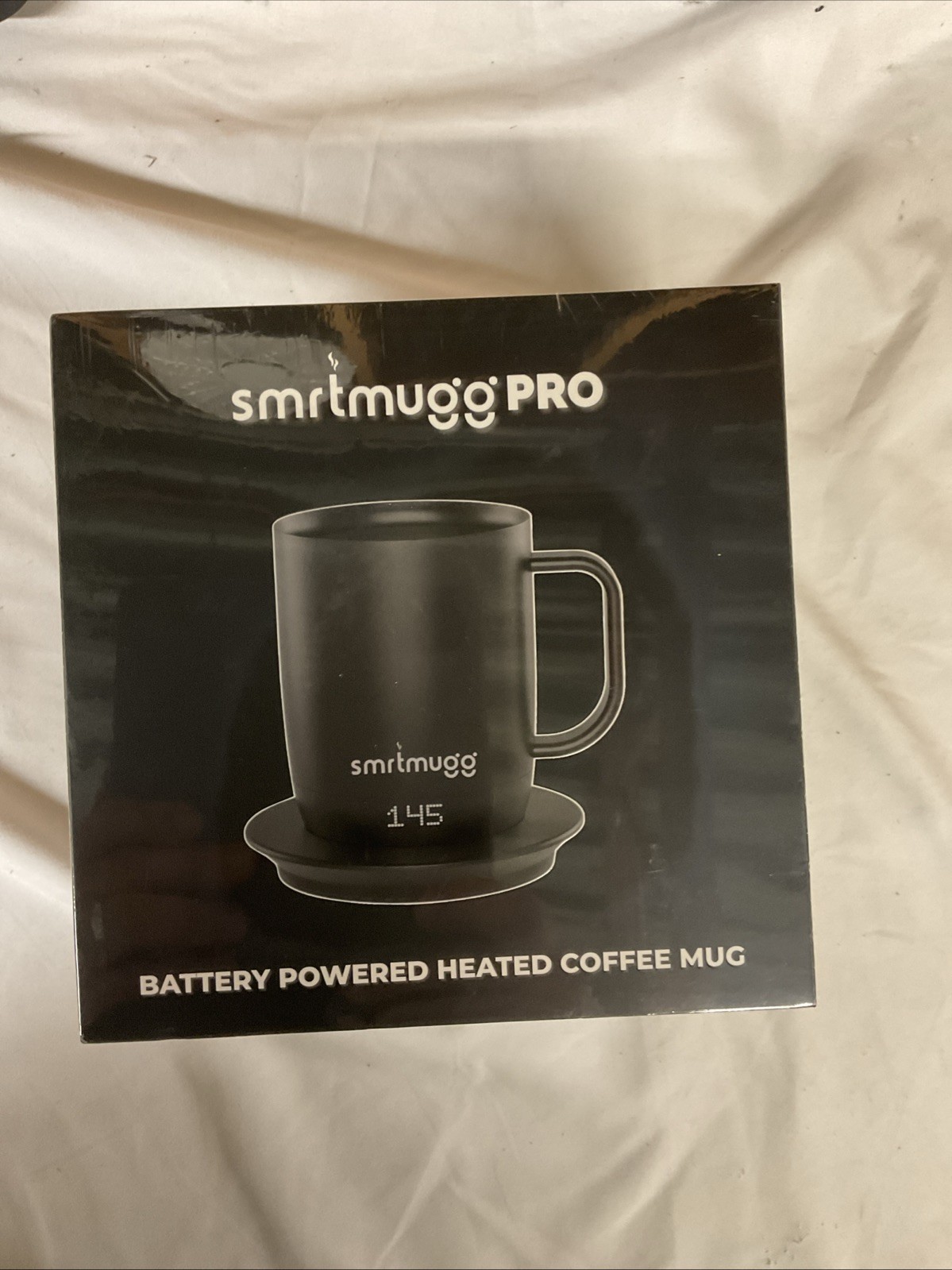 SmrtMugg PRO Heated Coffee Mug 14 oz, 4 Hour Battery Life Self-Heating Black A2