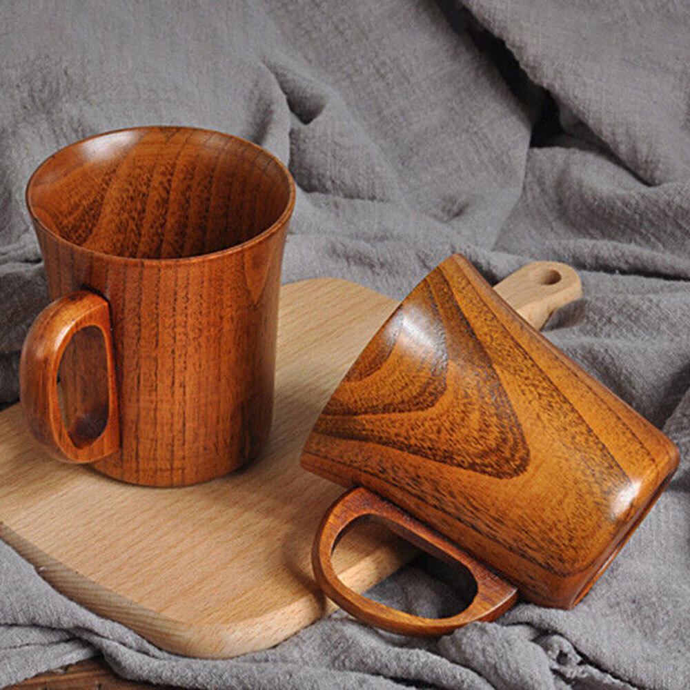 Wooden Cup Wood Coffee Tea beer Juice Milk Water Mug Primitive handmade Natural
