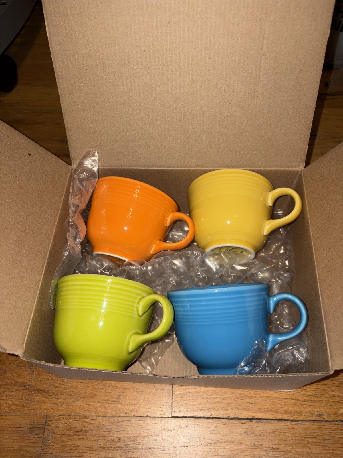 Fiesta 7oz Cups Set of 4 Assorted Colors Fiestaware Espresso Coffee Tea Mugs