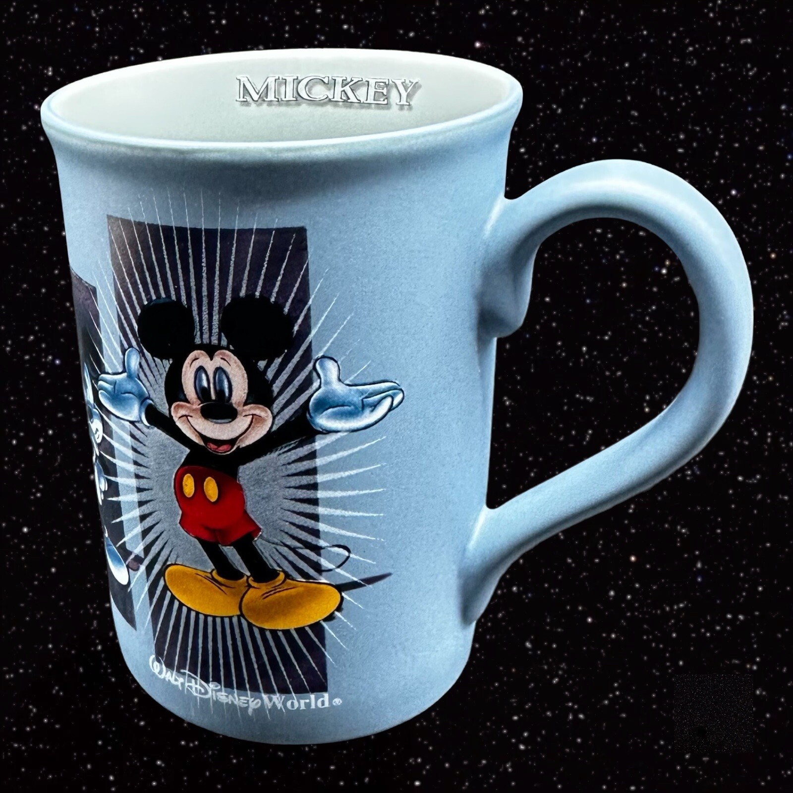 WALT DISNEY WORLD COFFEE CUP MUG Mickey Mouse Ceramic Made In Thailand 4.5”T 3”W