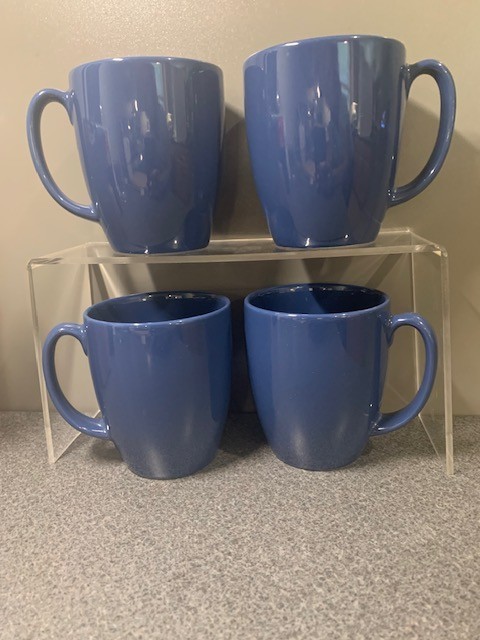 Corelle Coordinates Blue Coffee Mugs Cups – Set of 4 – Nice!