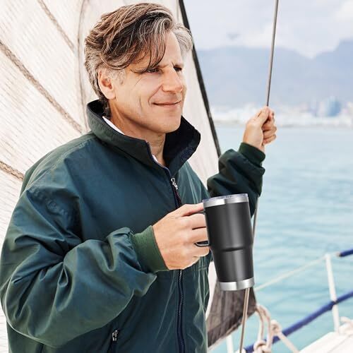 Travel Coffee Mug 20oz, Insulated Coffee Cup with Lid and Handle