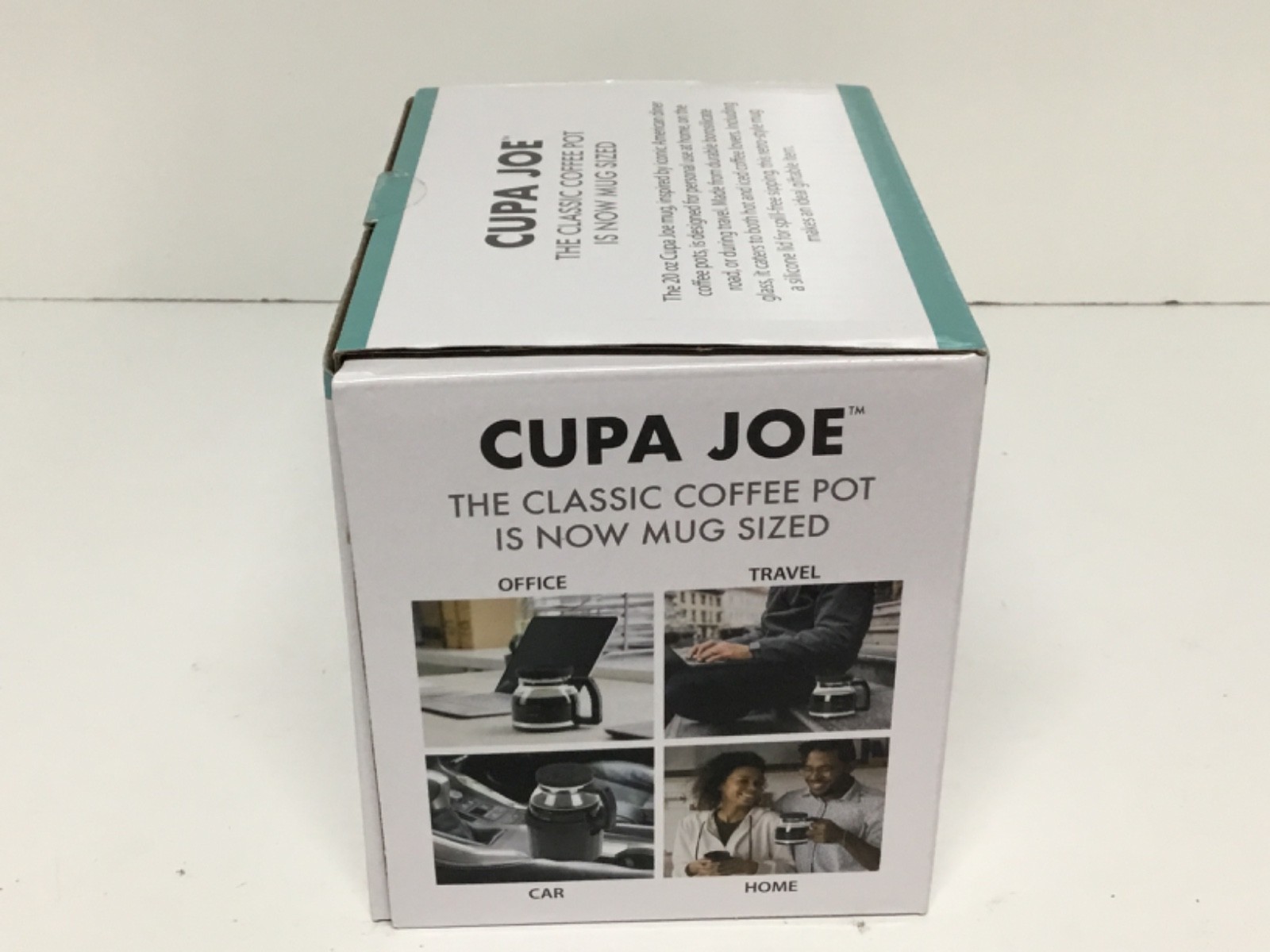 Cupa Joe Coffee Pot Mug 20oz Borosilicate Glass Novelty Gag Gift. NIB