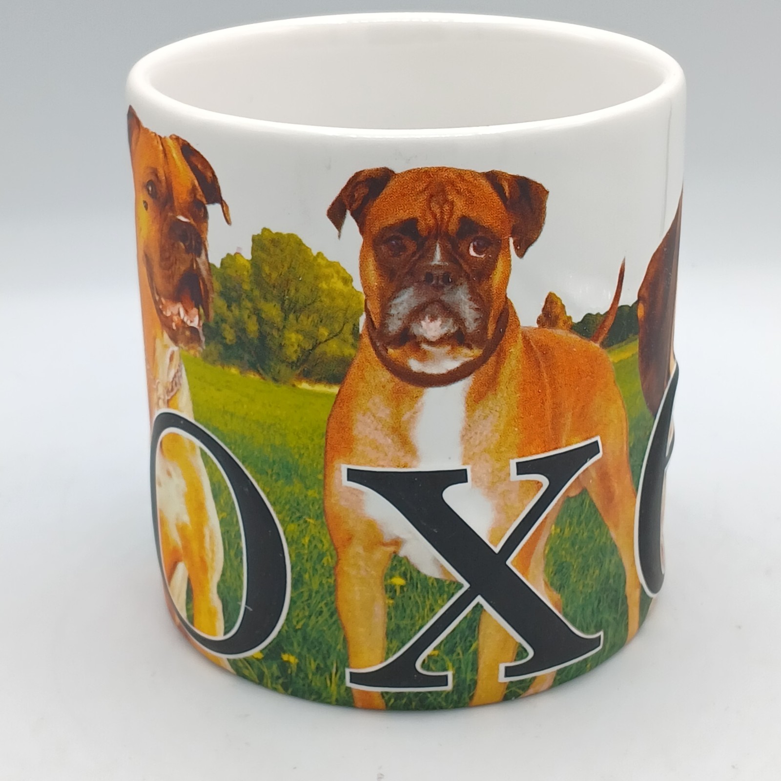 Americaware Boxer Dog Mug 2007 Large 3D Embossed Ceramic 18 oz Thailand