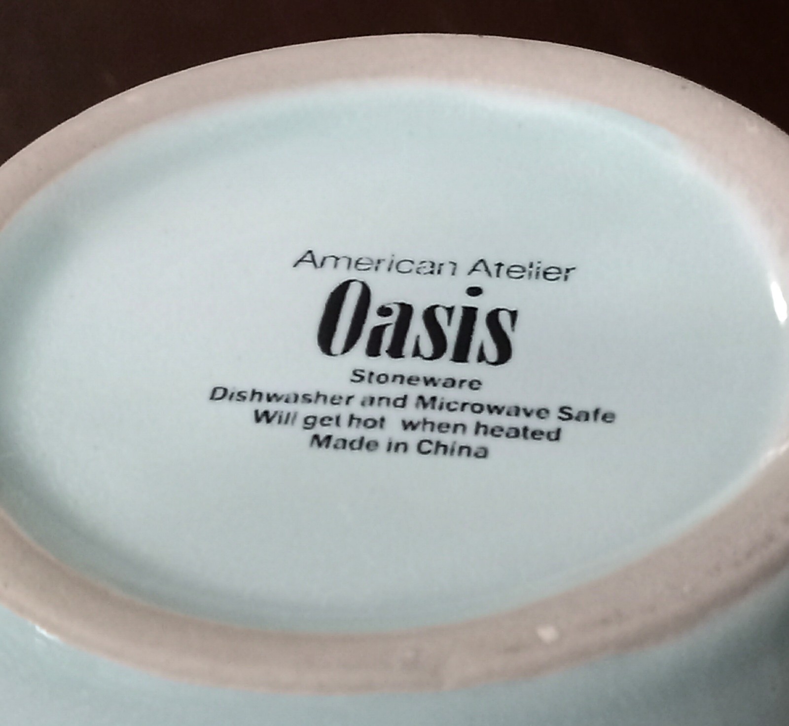 (4) AMERICAN ATELIER ‘Oasis Mint’ 14oz. 4½” COFFEE MUGS: Stoneware, Set of 4