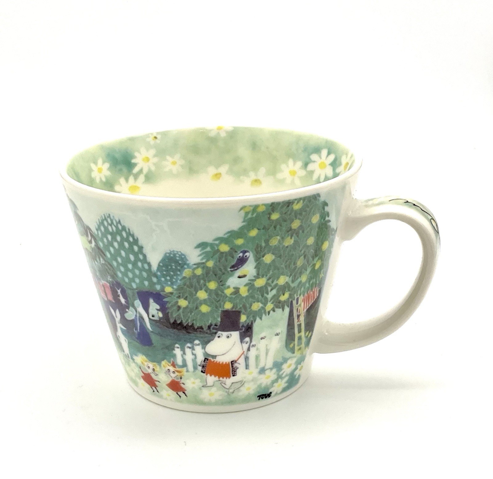 Moomin Valley Water Color Soup Mug Cup Yamaka Japan