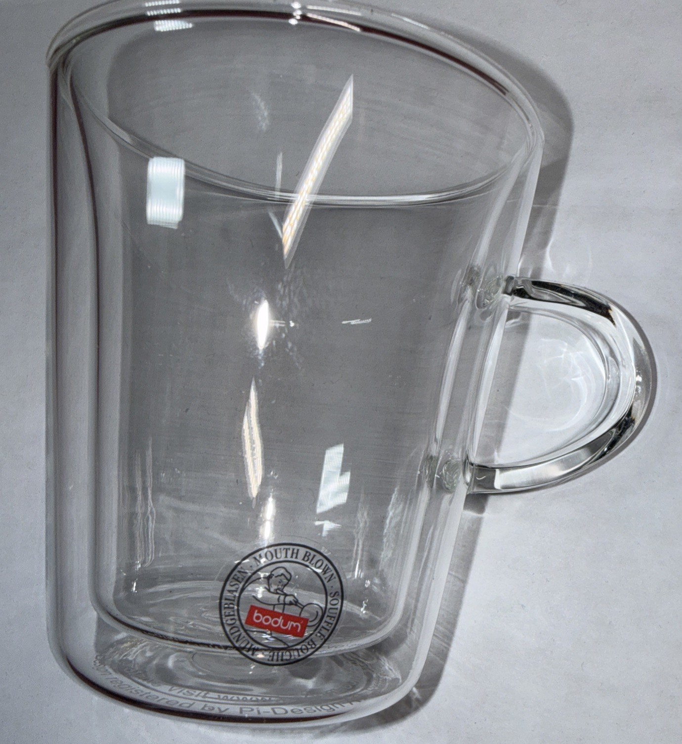 EUC Bodum 12oz Bistro Glass Double Wall Insulated Mug