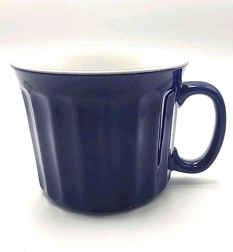 Soup Coffee Mug Blue Stoneware Ribbed Good Cook 20 Oz Dishwasher Microwave Safe