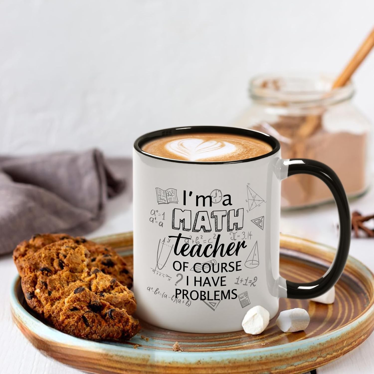 Math Teacher Coffee Mug, I’m a Math Teacher of Course I Have Problems, Funny