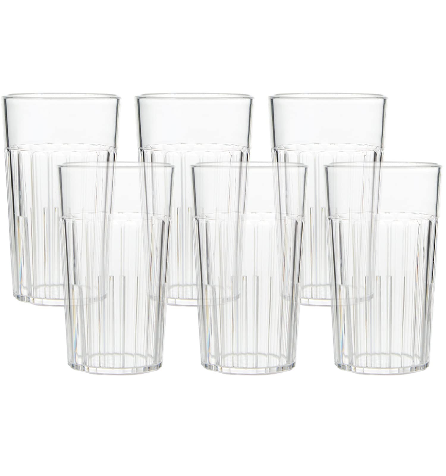 6 oz Clear Plastic Tumblers, Set of 6 – Made in the USA, BPA Free – Break-Res…