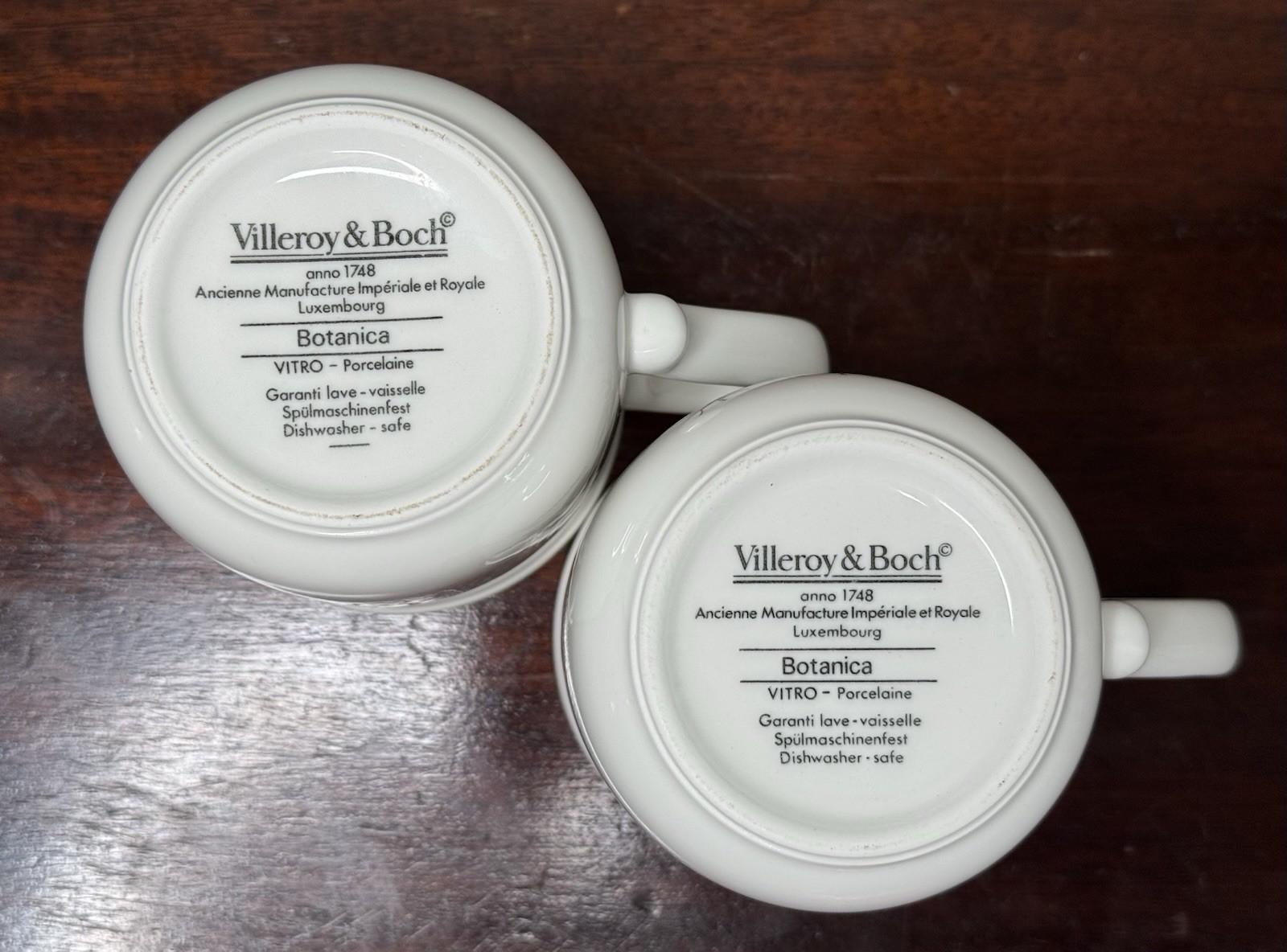 Villeroy & Boch BOTANICA Mug Coffee Tea Veronica Officinalis Set of 2 Mugs MINT
