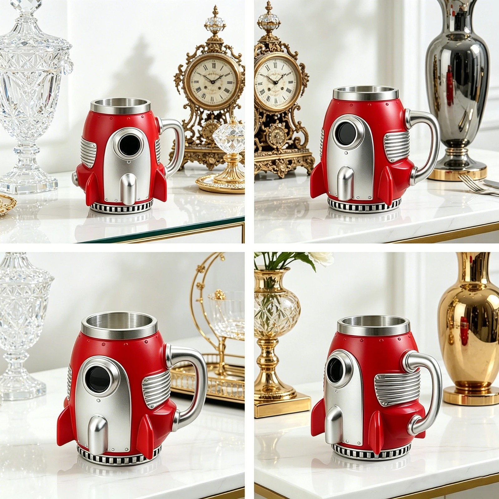 2026 NEW V8 Engine Coffee Mug Cup Retro Stainless Steel Interior Gift Automotive
