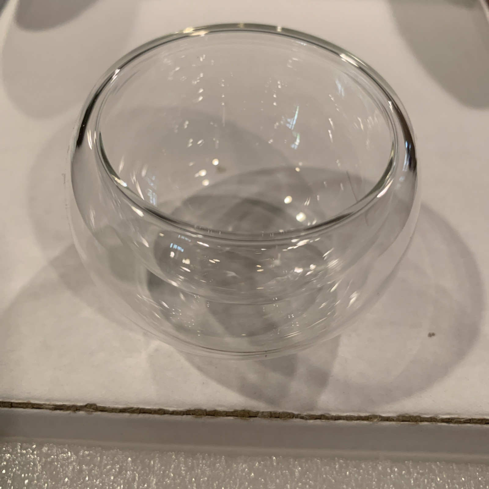 6 Double Walled Borosilicate Heat Resistant Glass Small Tea Cups 2 oz. 60ml
