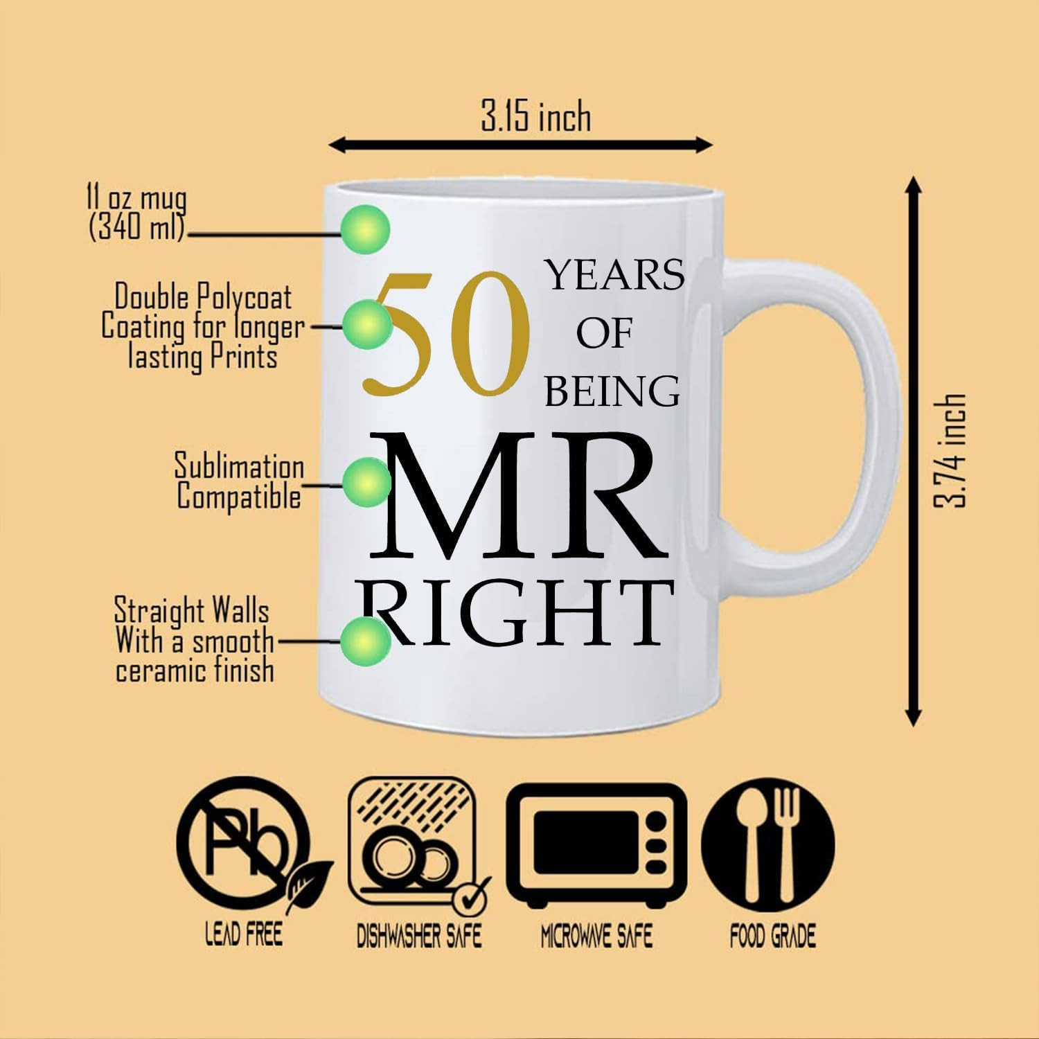 50Th Wedding Anniversary for Couples, Golden 50Th Anniversary for Parents, 50Th