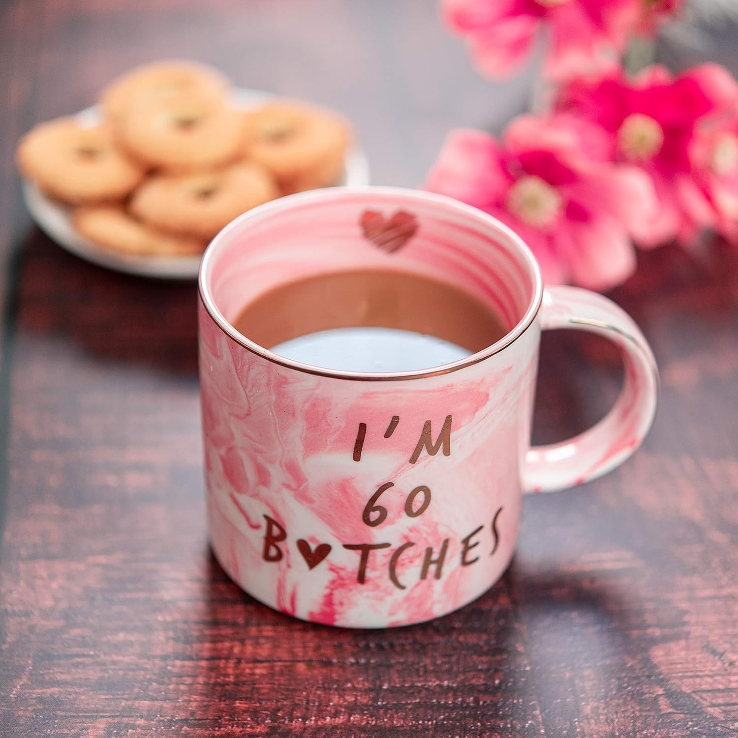 I’m 60 – Funny 60th Birthday Gifts for Women – Best 1 Count (Pack of 1), Pink