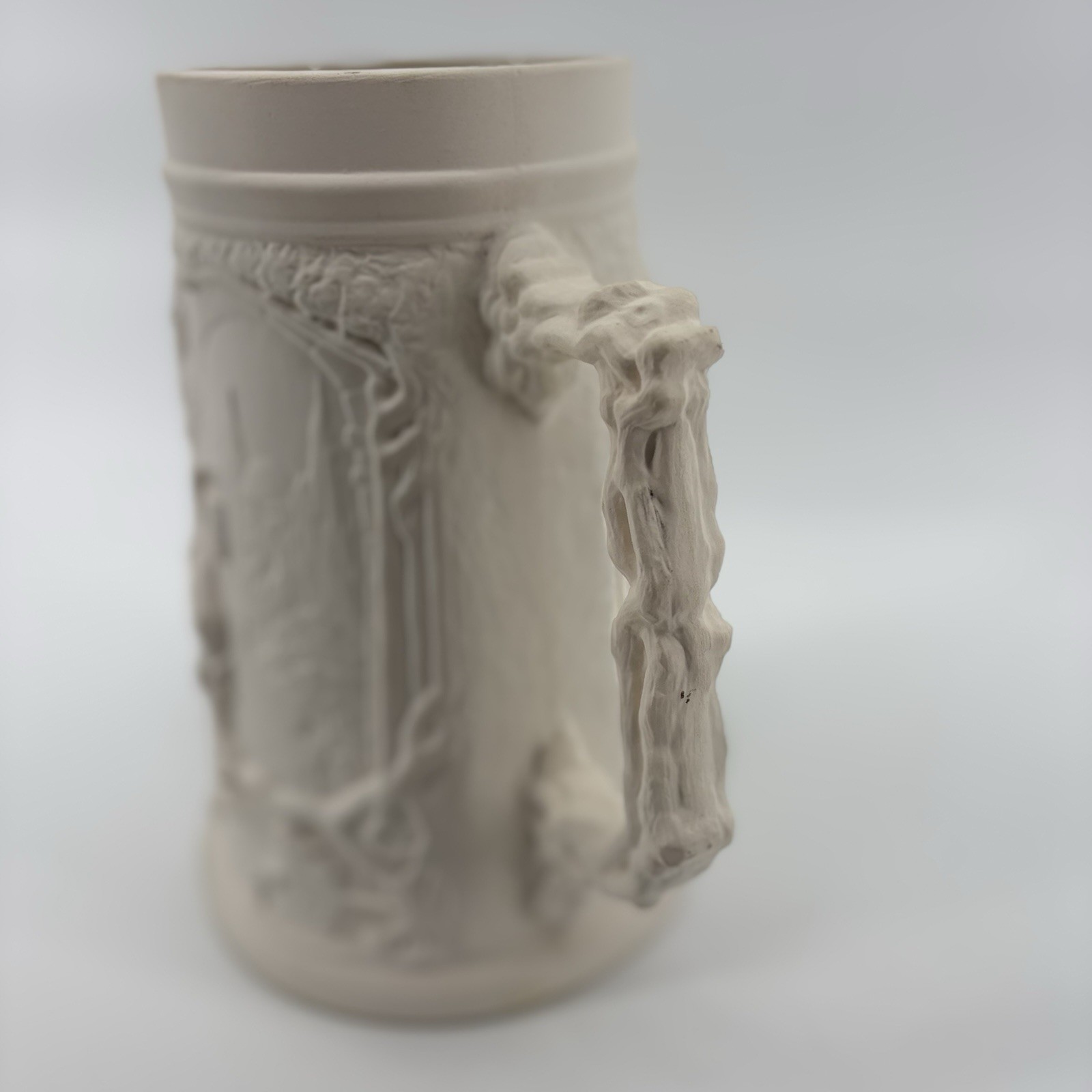 Vintage Ceramic Viking Dragon Stein Ready To Paint No Chips Light Scuffs D&G 9in