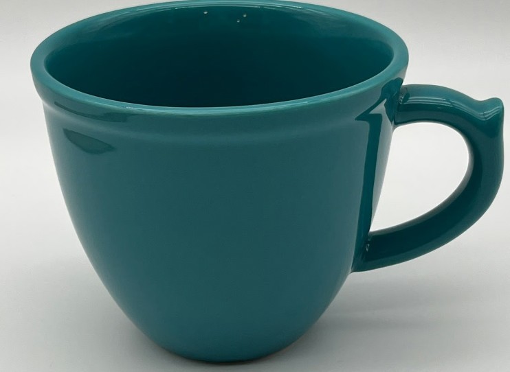 Teal Ceramic Coffee Mug 10 fl oz Solid Color Round Modern Hot Beverage Mug