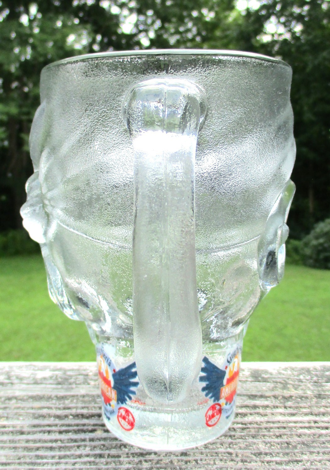Guy Fieri’s American Kitchen Bar Cancun 6″ Glass Pirate Skull Mug Stein
