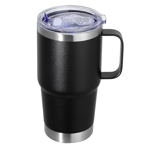 Travel Coffee Mug 20oz, Insulated Coffee Cup with Lid and Handle