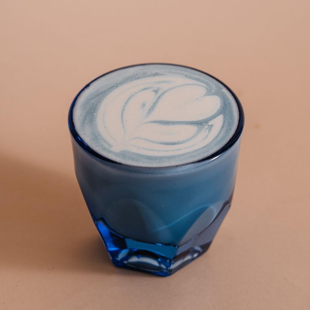 Vero Glass Cappuccino, 6 Oz. 2-Pack, Ocean Blue
