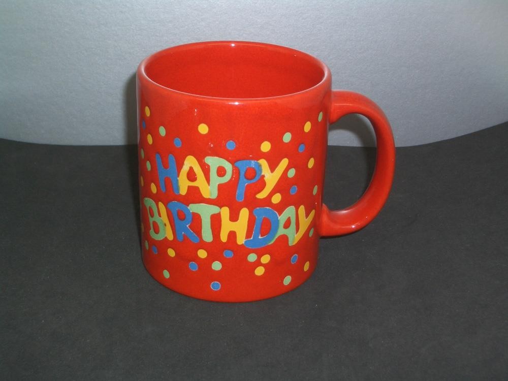 WAECHTERSBACH Germany HAPPY BIRTHDAY Red Coffee Mug – NEW