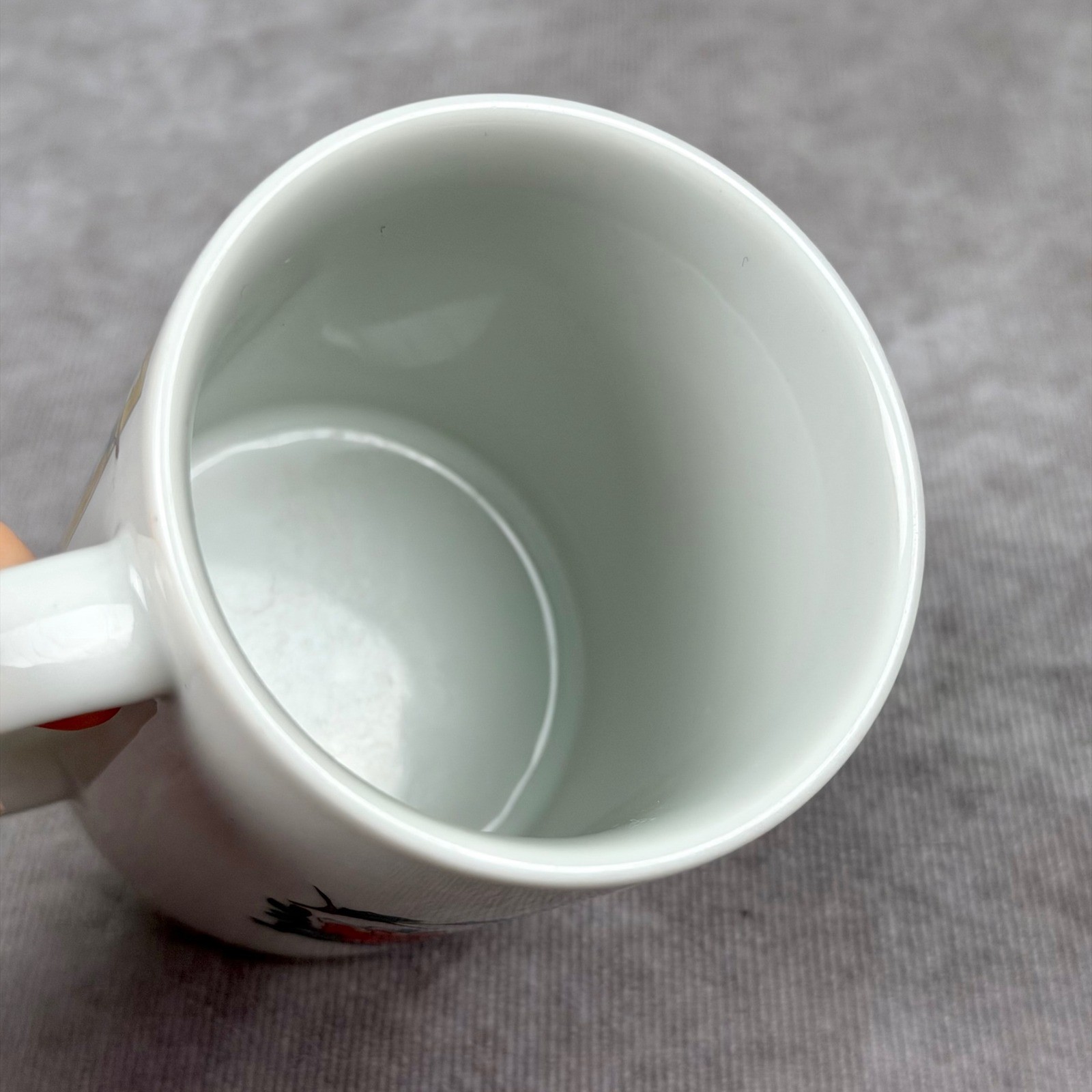 Otagiri Cindy Sugawara Tuxedo Cat Hummingbird Coffee Mug Japan Vintage White