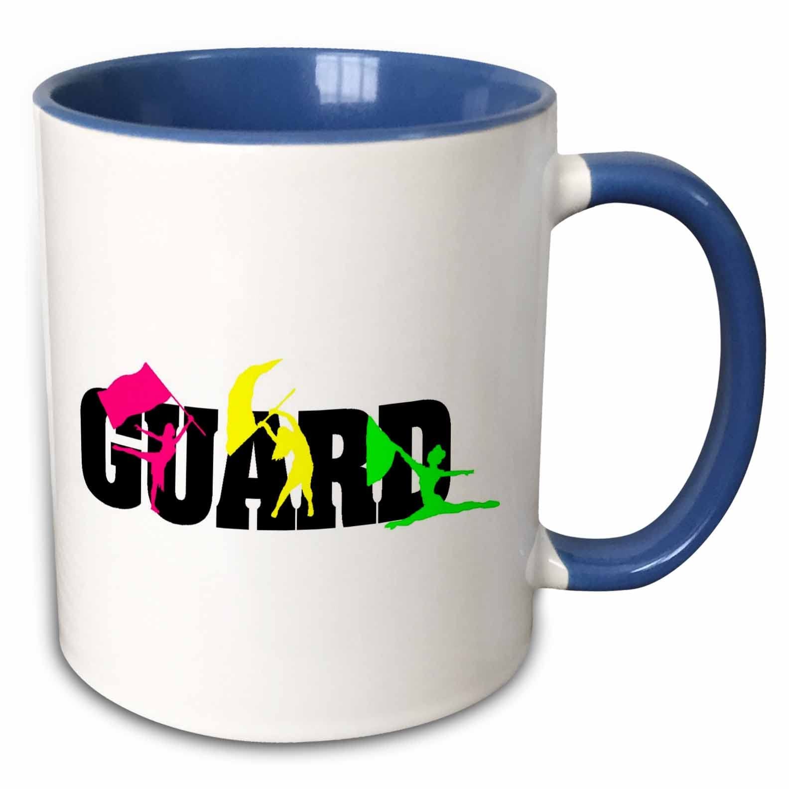 3dRose Color Guard Mug, 11 oz, Blue