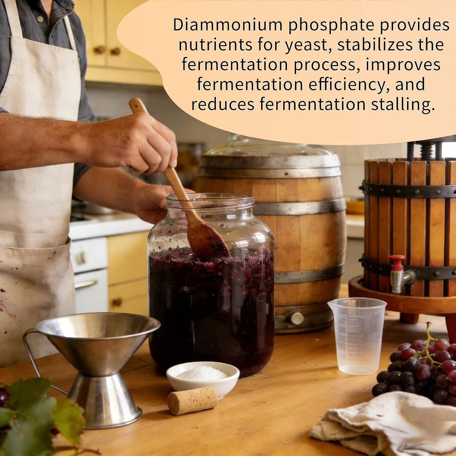 Intomyth 2 Oz Food Grade Diammonium Phosphate, 100% DAP Yeast Nutrient
