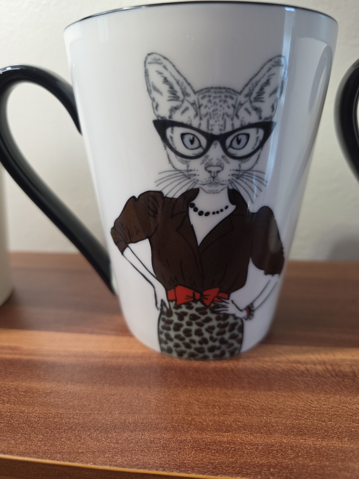 Set of 3 Signature Housewares Hipster Animals Cat,dog,Mouse Coffee Mugs 16 oz
