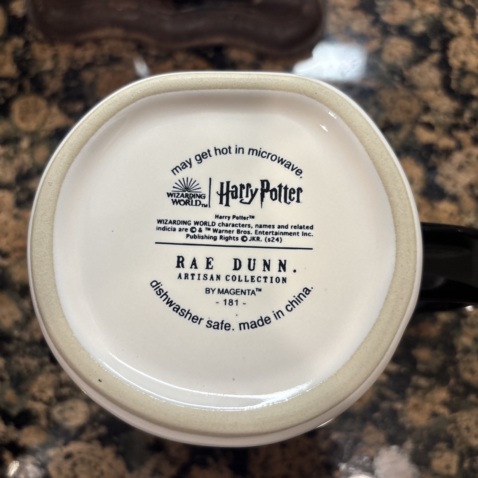 Rae Dunn Harry Potter Coffee Mug Lightning Bolt Glasses White Black Ceramic Cup