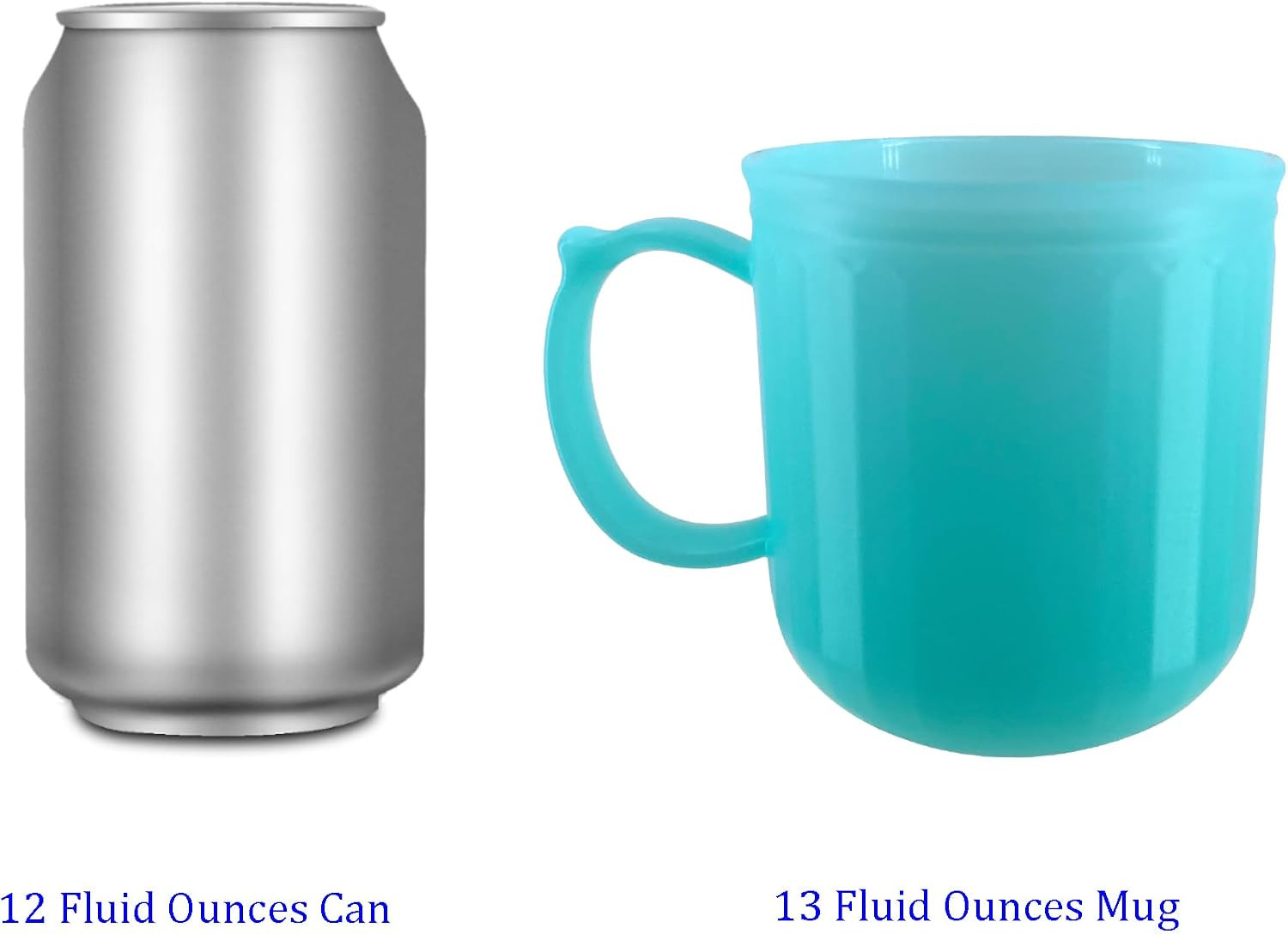 Plastic Coffee Mug 4 Set Microwave and Dishwasher Safe – BPA Free Reusable Cups