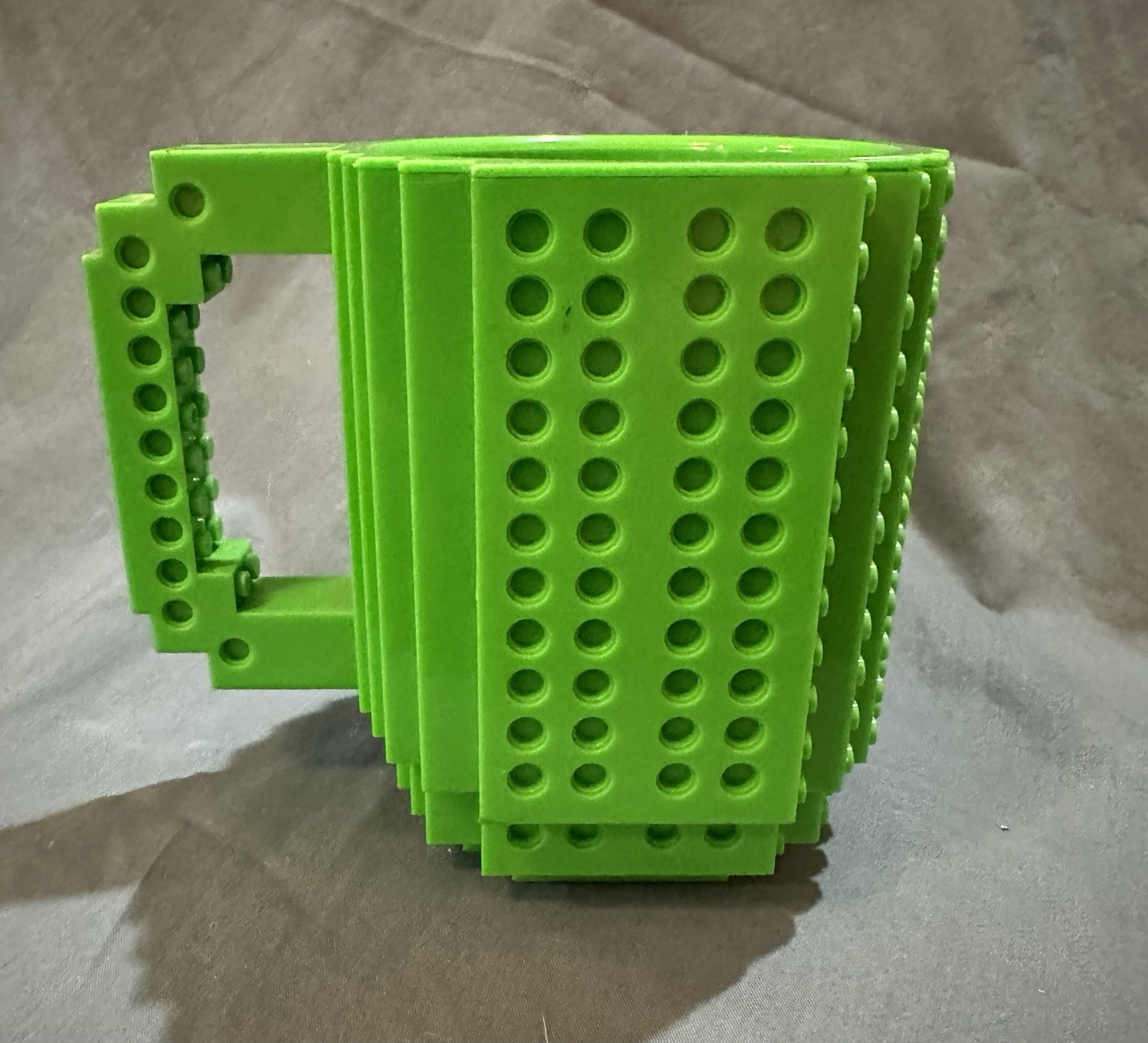 Build On Brick Set Of 3 Mugs, Red, Green, And Blue In Color