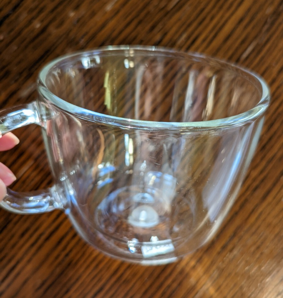 BODUM DOUBLE WALL wide 12 oz COFFEE / TEA MUG