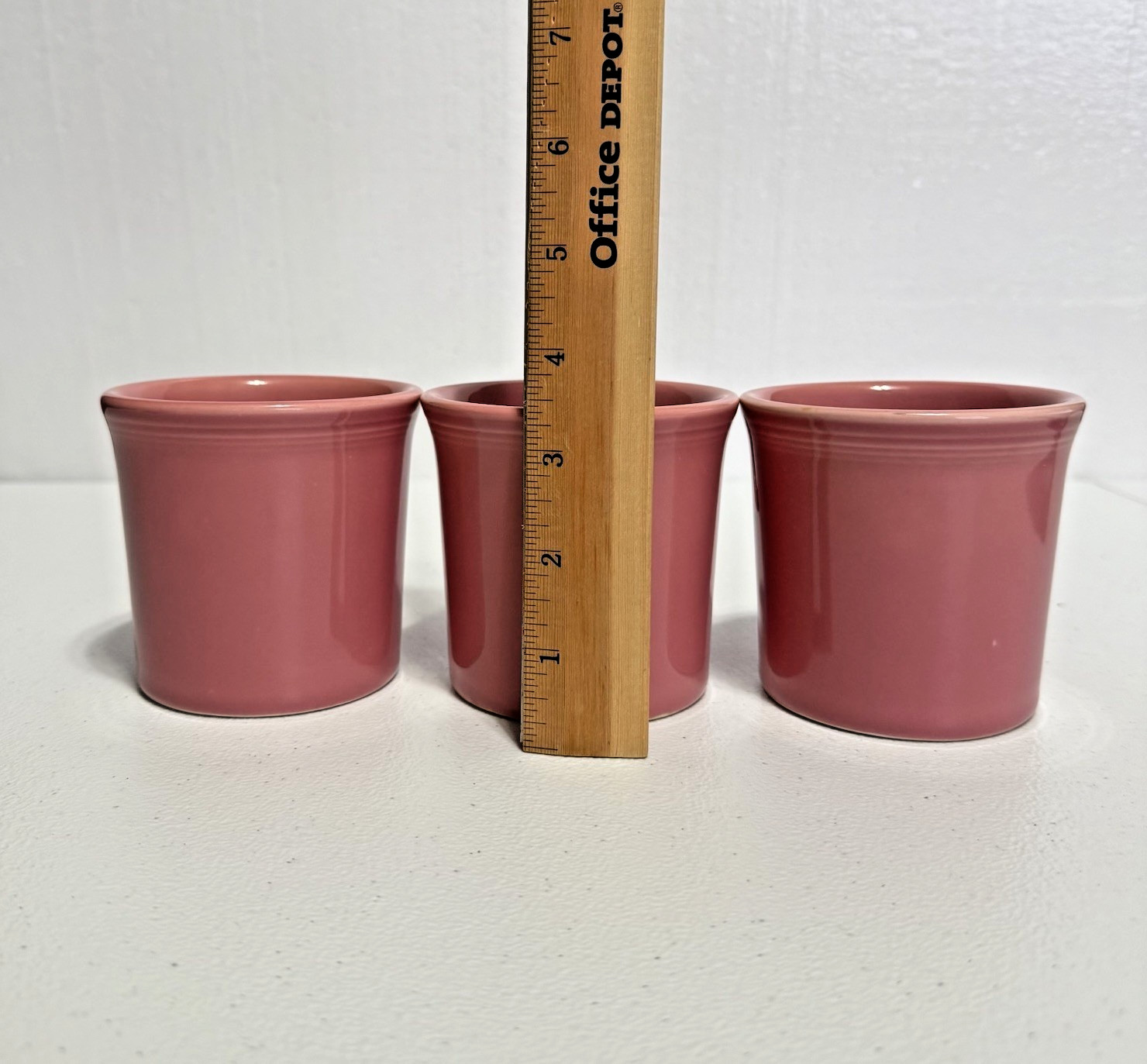 Fiesta Ware Peony Pink Mug Set Of 3 Tom&Jerry Ring Handle Coffee Cup 12oz USA