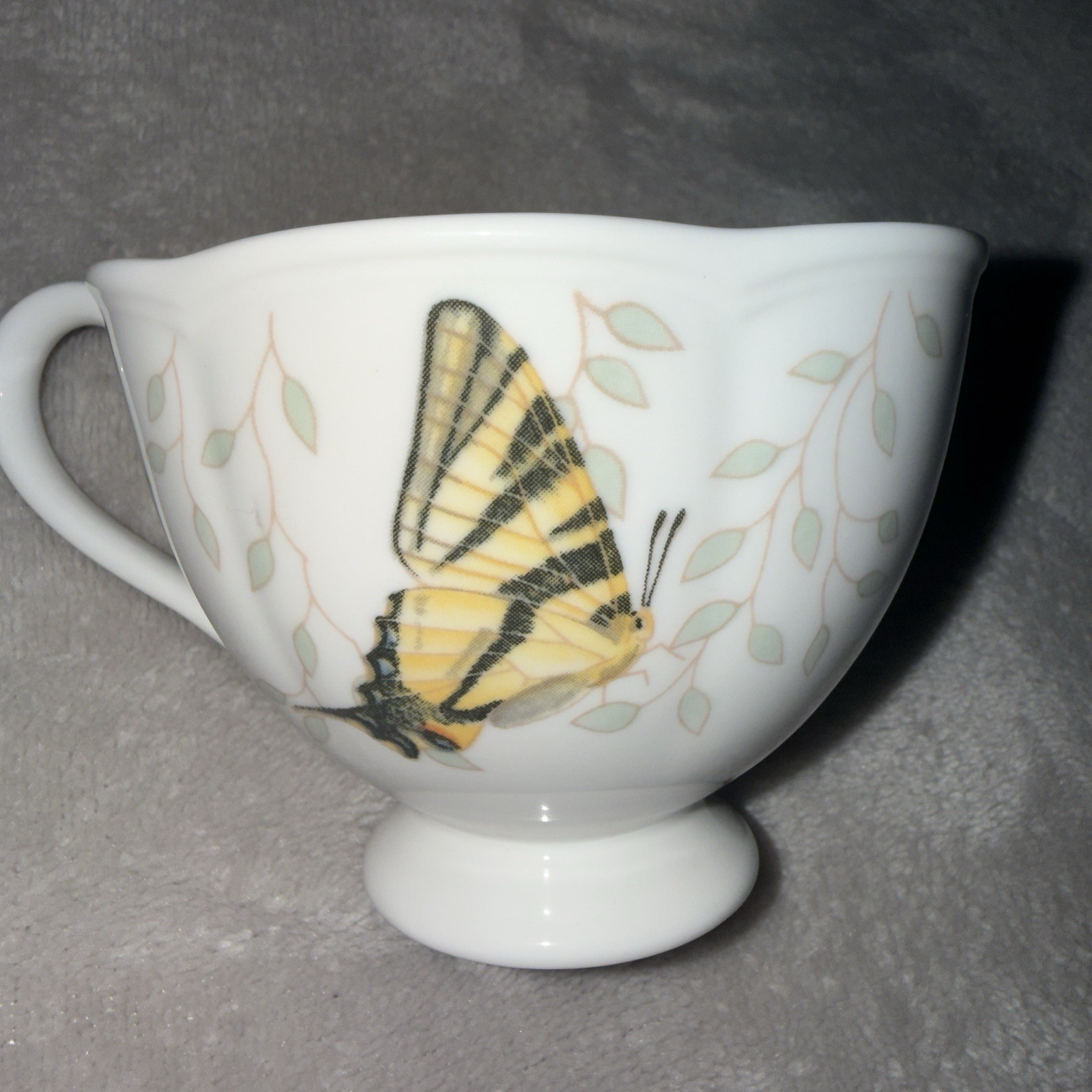 Lenox Bundle 1 Butterfly Tea Cup 1 Stoneware Coffee Mug 1 Fine Bone China Saucer