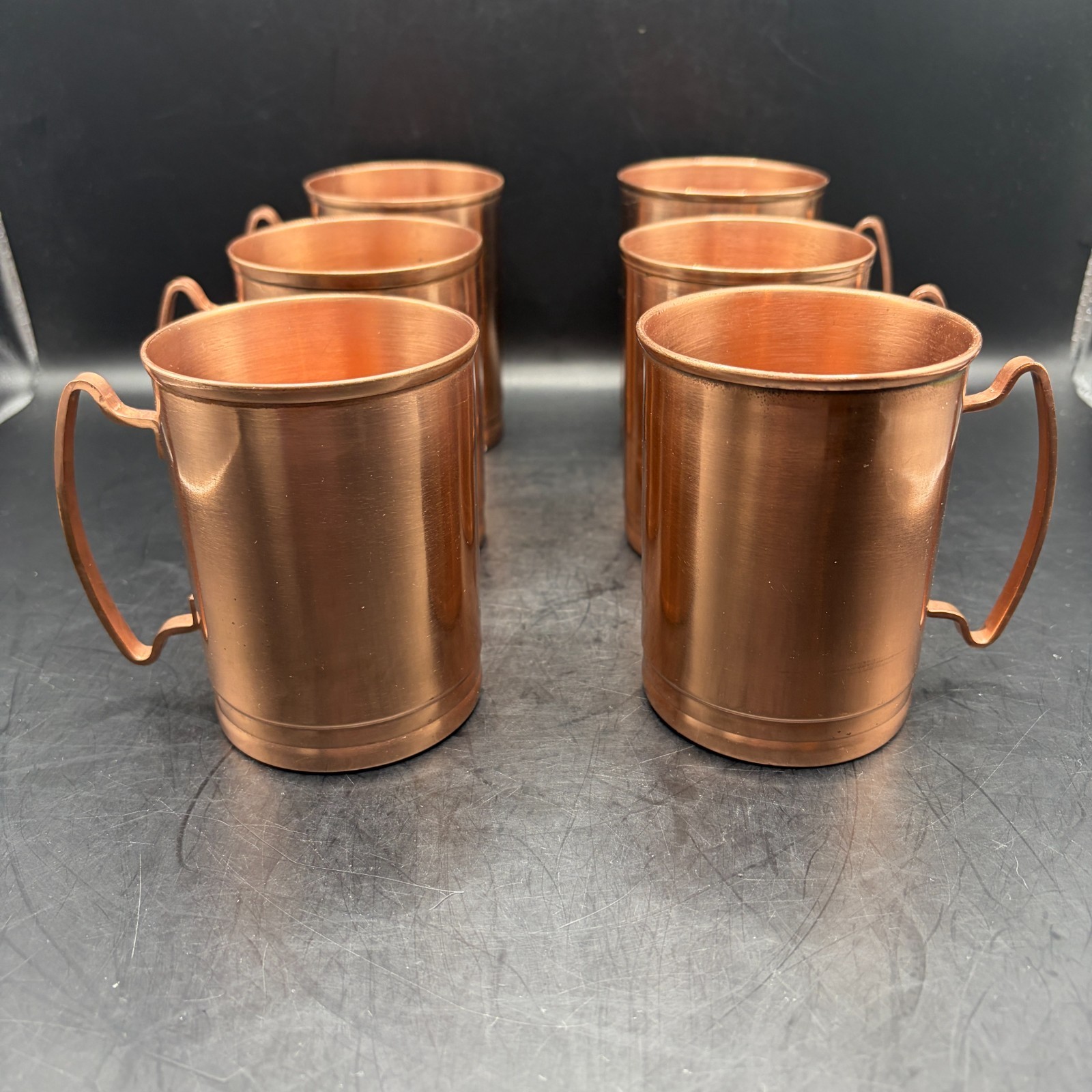Set Of 6 Libbey CMM-200 12 oz. Copper Moscow Mule Mugs