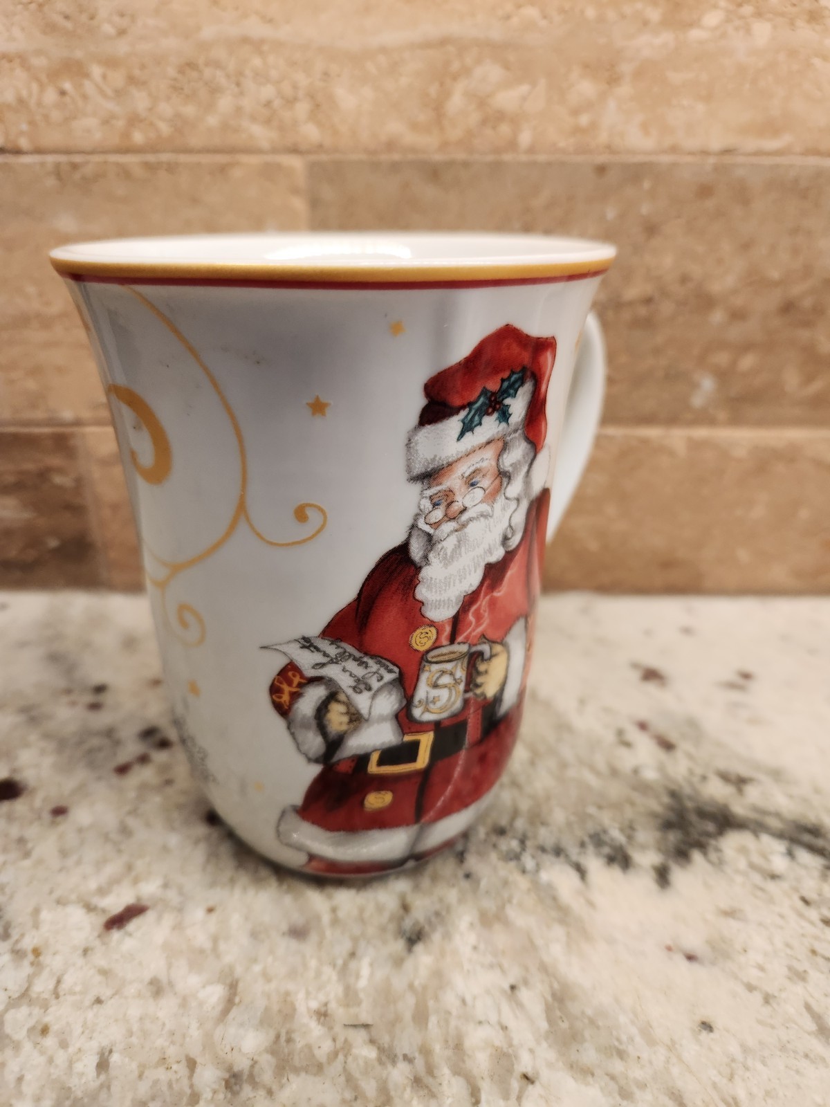 Williams-Sonoma ‘Twas the Night Before Christmas Santa/Tree Mug 14 oz