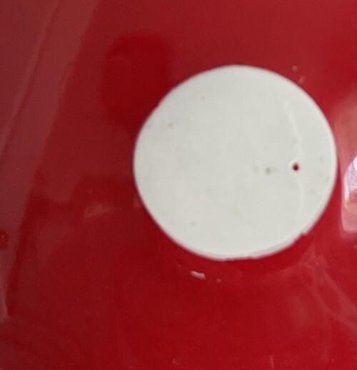 Set of 3 Red & White Polka Dot Ceramic mugs by Terramoto Coffee Tea