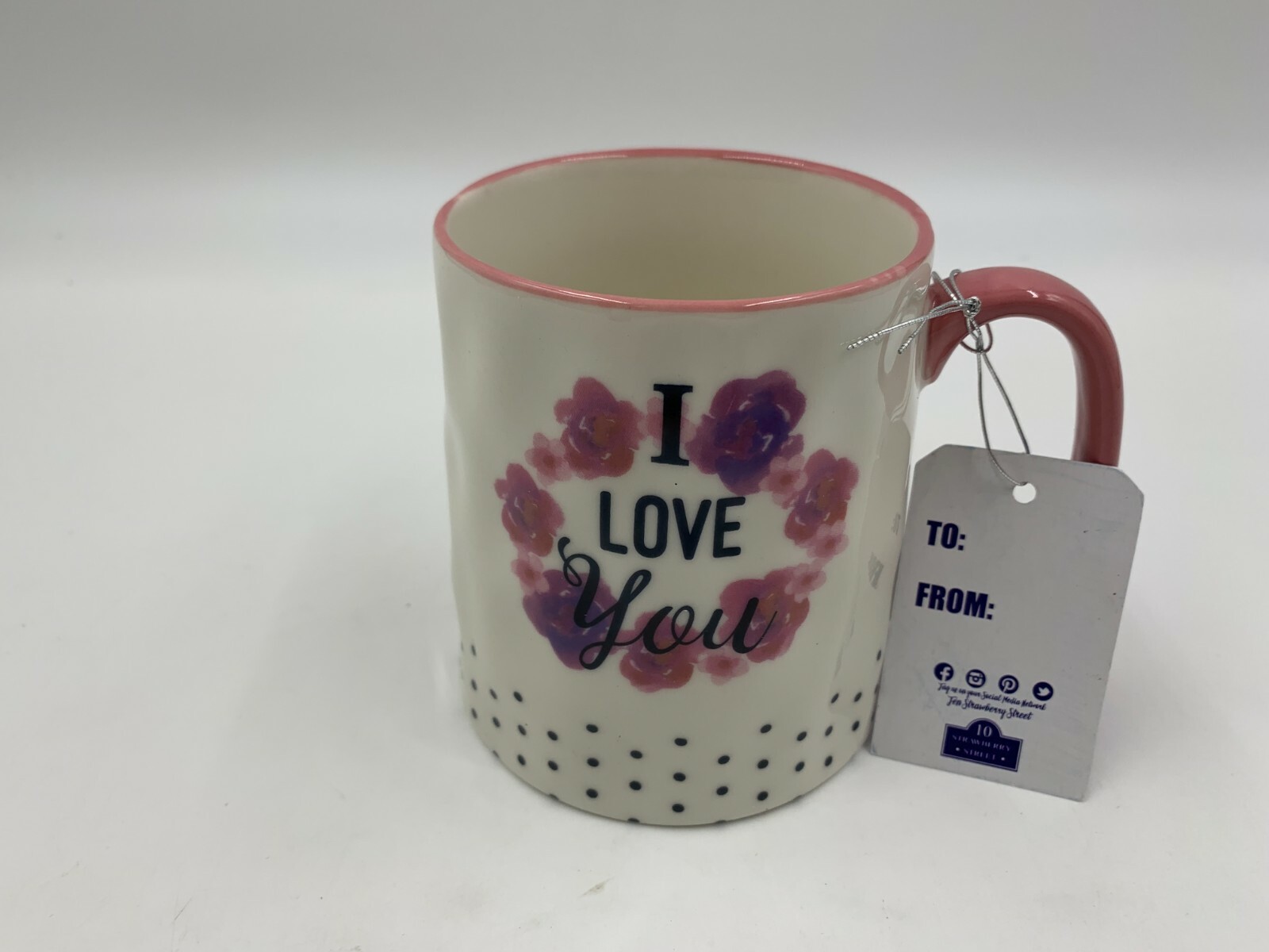 Bella Ceramic 16oz I love You Coffee Mug AA02B55008